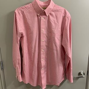 Roundtree & Yorke Button Down Coral Shirt Medium